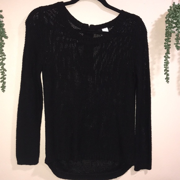 H&M Divided . black sweater , chic zipper in back. - Picture 2 of 6